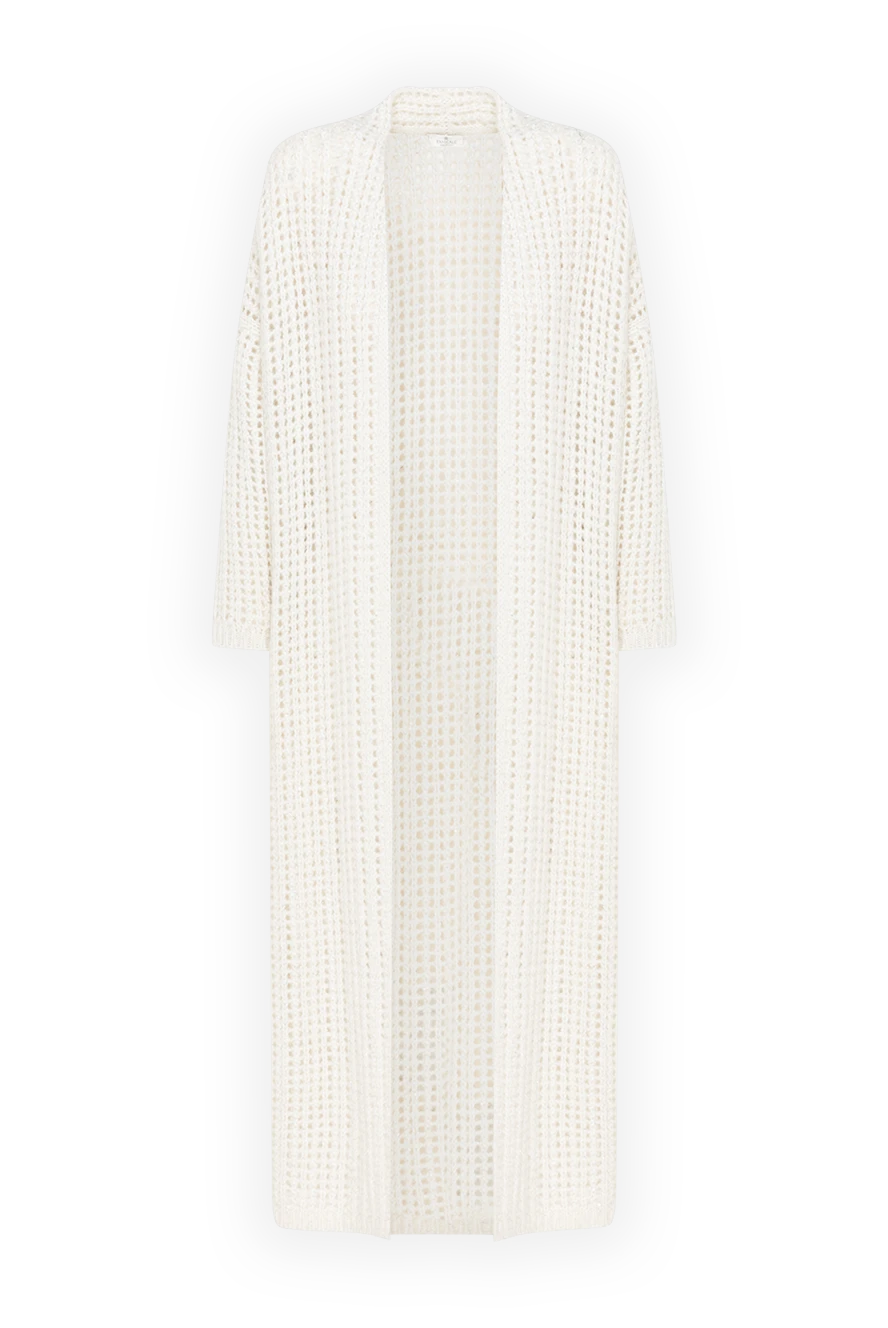 Panicale long knitted cardigan white for women 185147 - photo 1