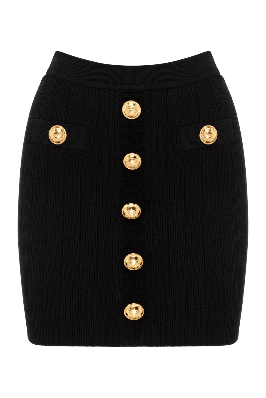 Balmain black mini skirt with golden buttons 185181 - photo 1