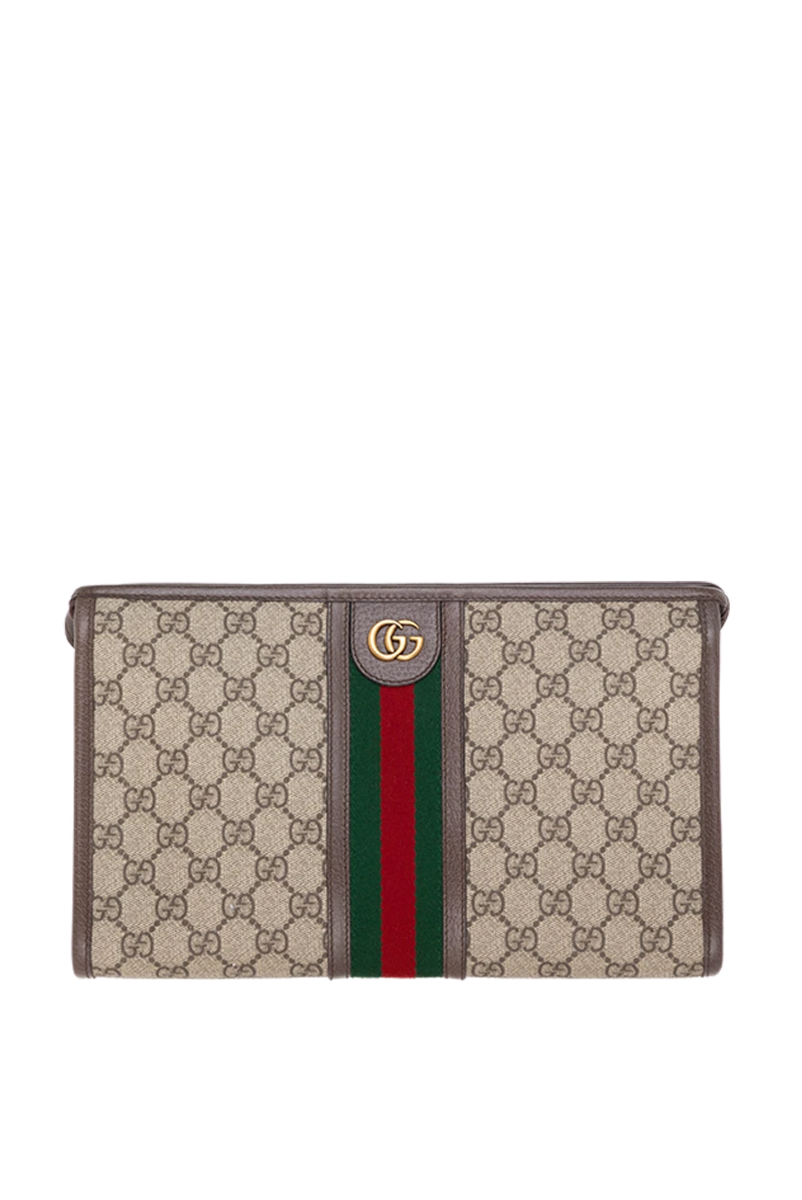 Gucci  ophidia clutch with gg symbol brown 185227 - photo 1