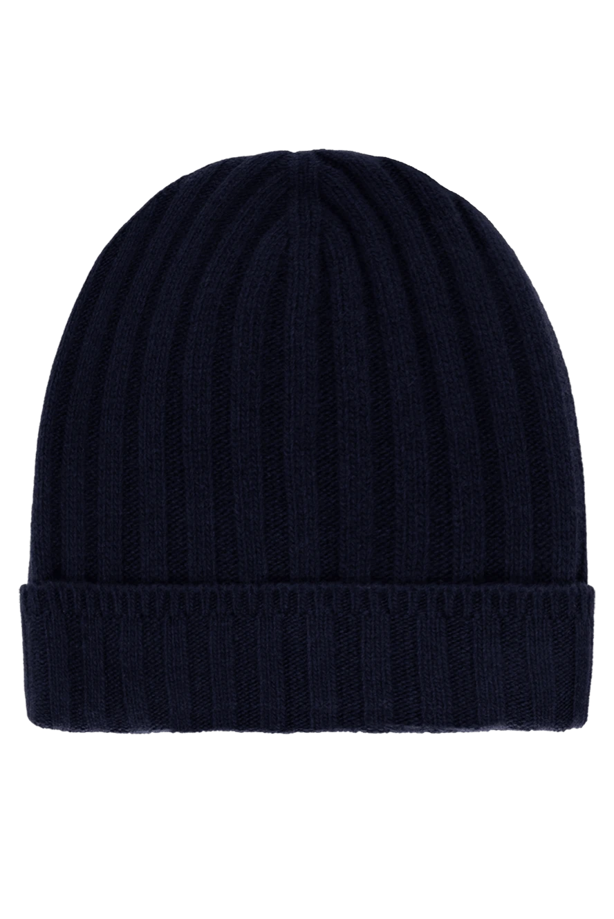 Cesare di Napoli men's navy blue winter hat made of wool and cashmere 185247 - photo 1