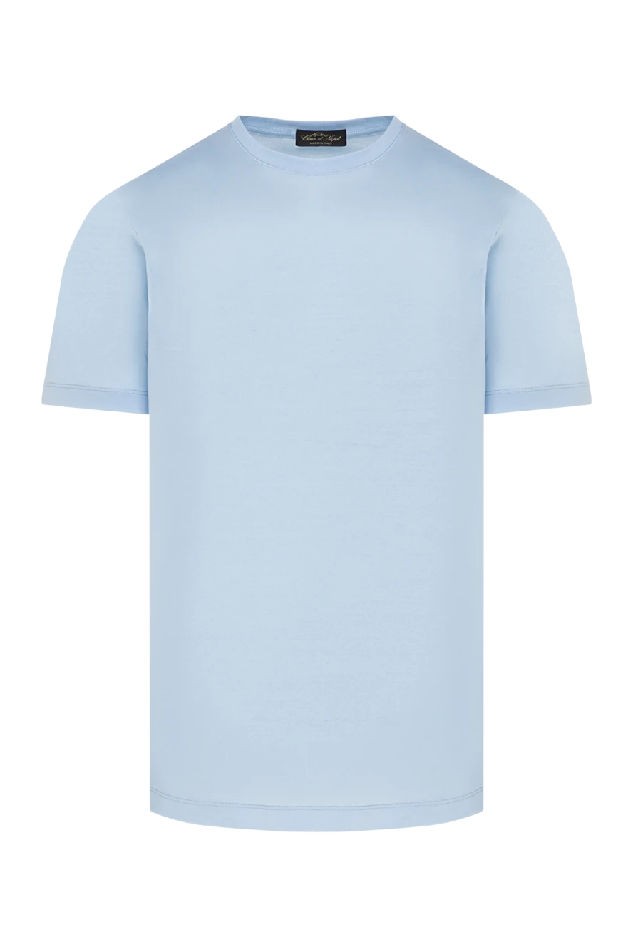 Cesare di Napoli man blue cotton t-shirt for men 185350 - photo 1