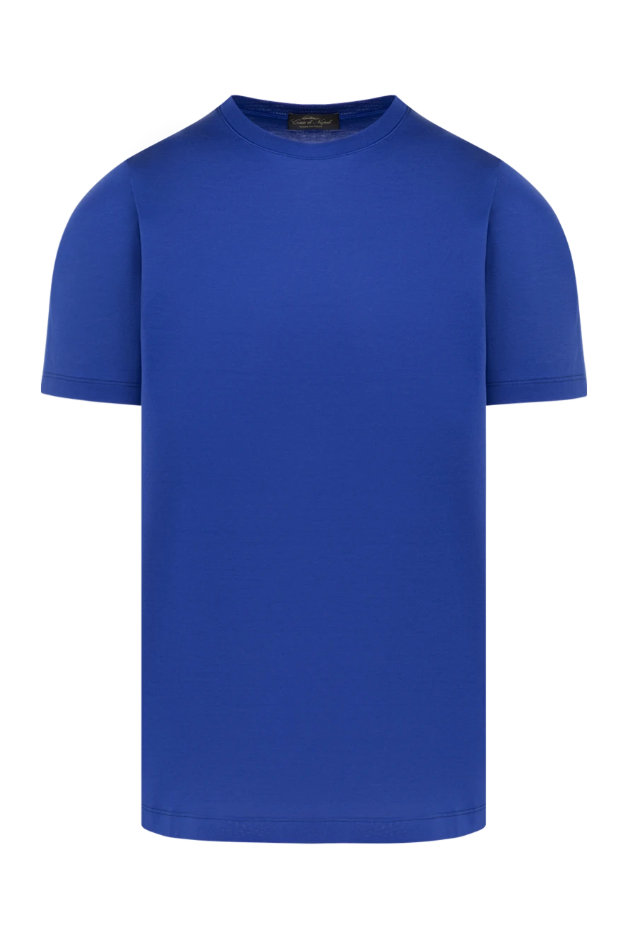 Cesare di Napoli bright blue men's cotton t-shirt (markdown) 197966 - photo 1