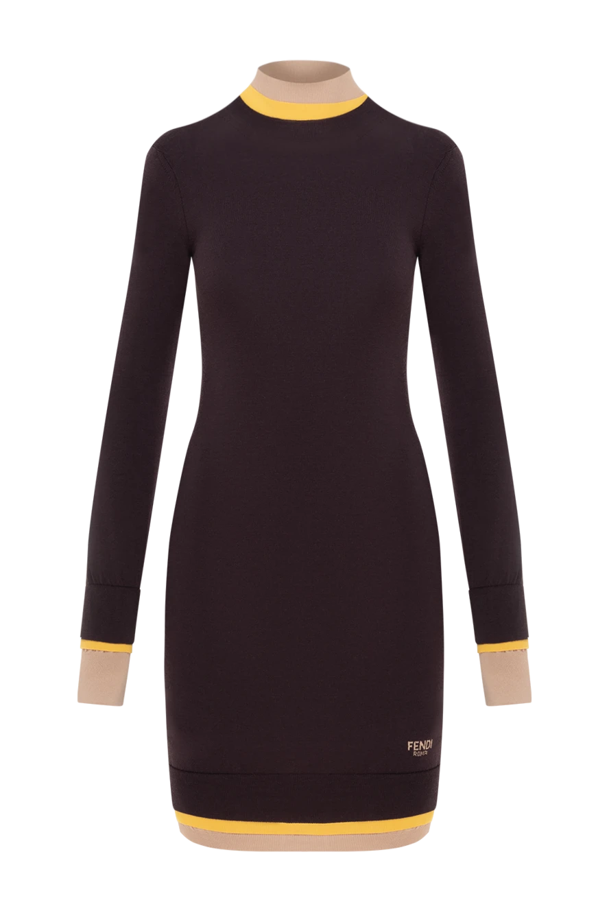 Fendi knitted dress, short, tight-fitting, purple 185403 - photo 1