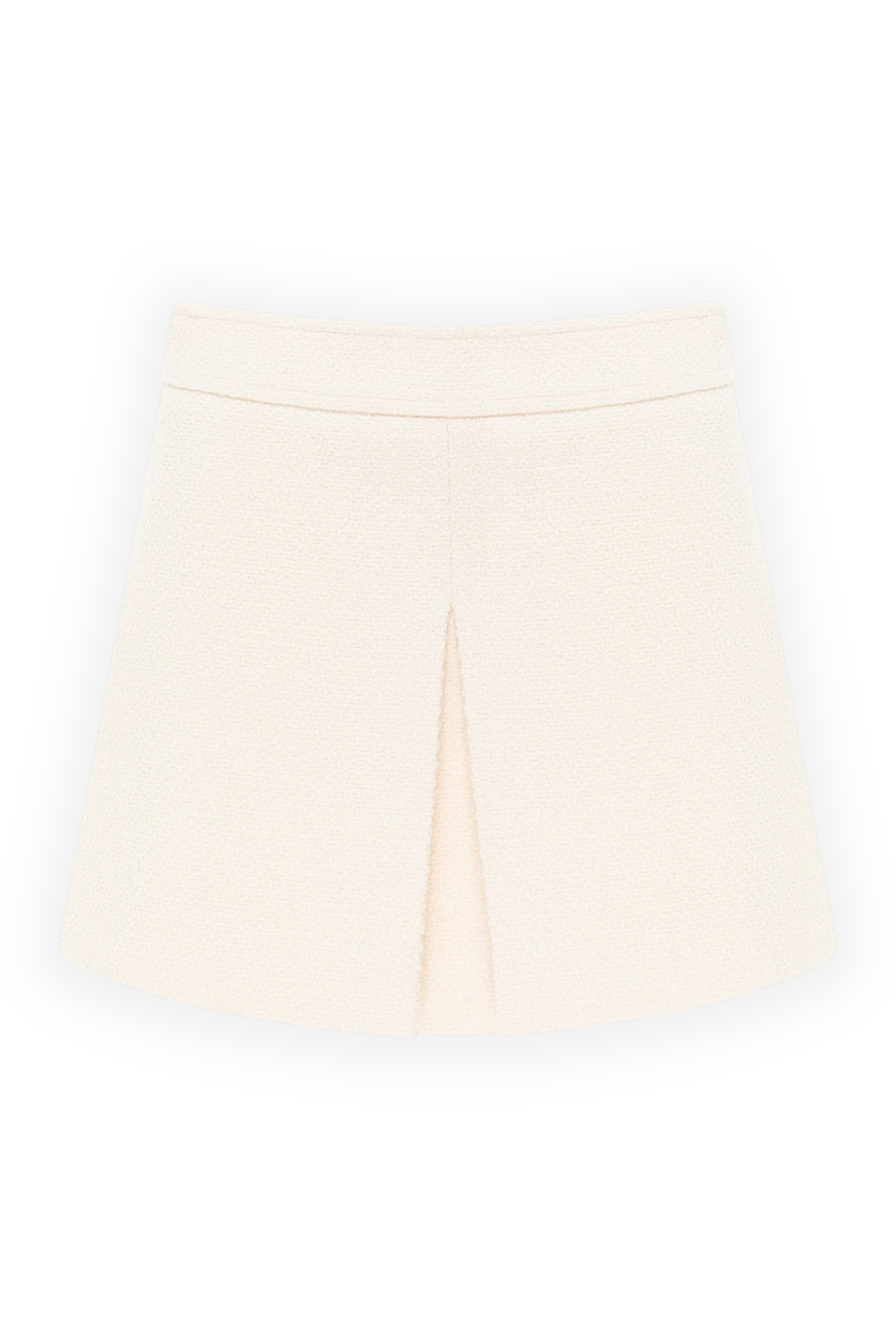 Celine white mini skirt with plaiting 185415 - photo 1