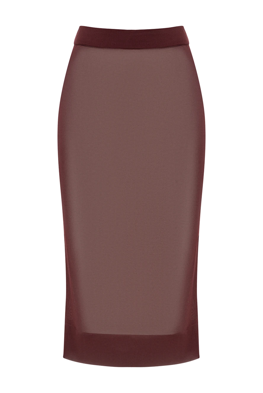 Saint Laurent burgundy midi skirt translucent 185426 - photo 1