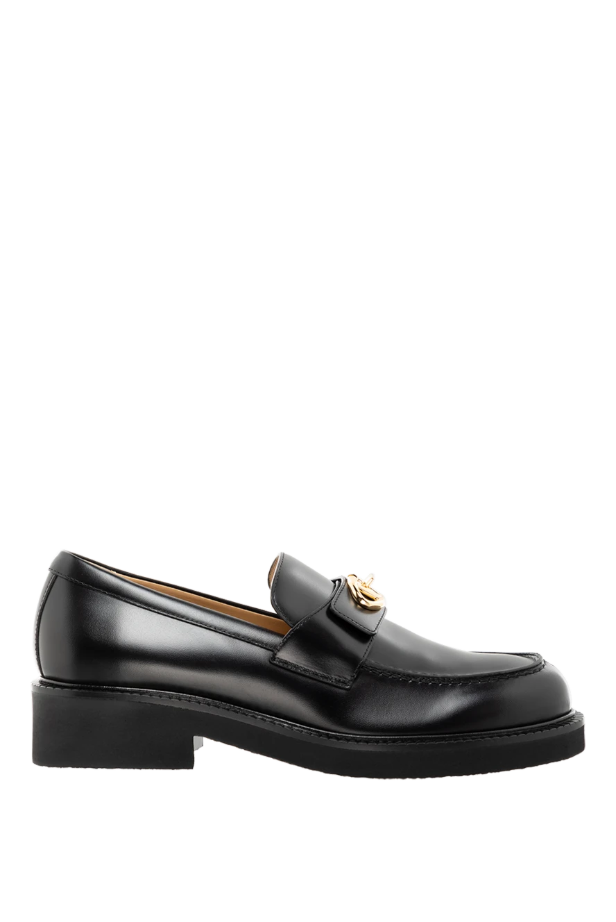 Valentino leather v-logo loafers for women black 185453 - photo 1