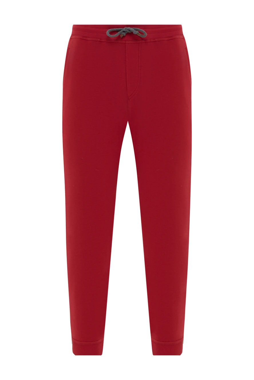 Brunello Cucinelli lightweight men's trousers with drawstring, red 185469 - photo 1