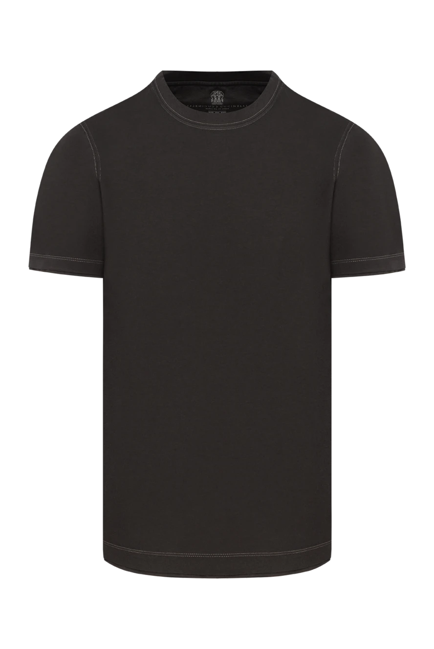 Brunello Cucinelli brown cotton t-shirt for men 185487 - photo 1