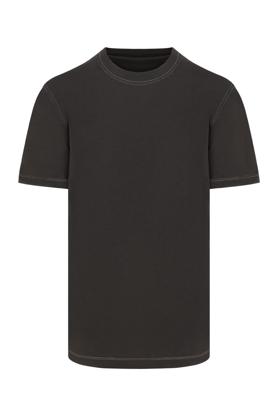 Brunello Cucinelli men's brown cotton t-shirt 185489 - photo 1