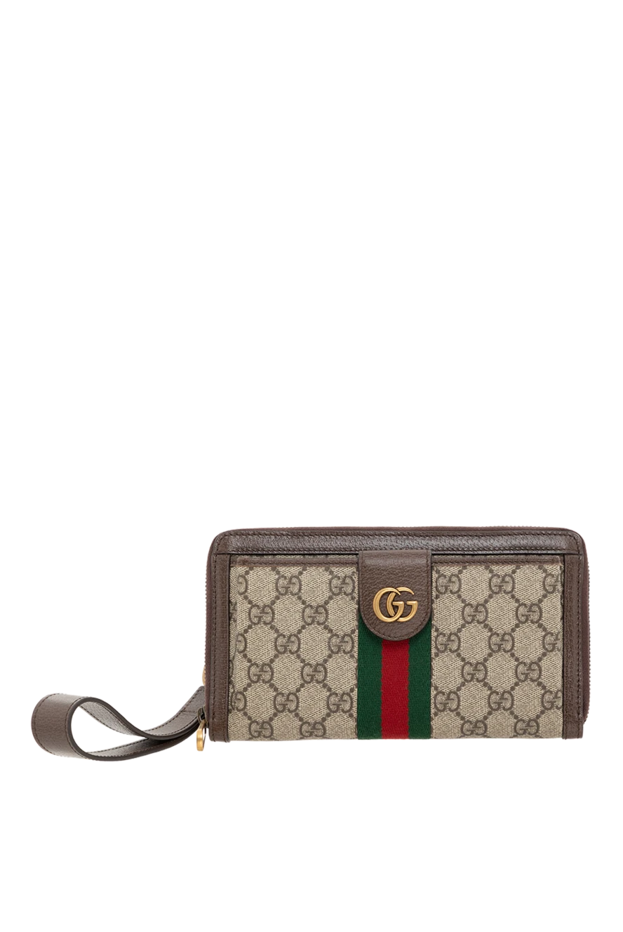 Gucci чоловічі чоловіча сумка-клатч ophidia gg коричнева 185520 - фото 1