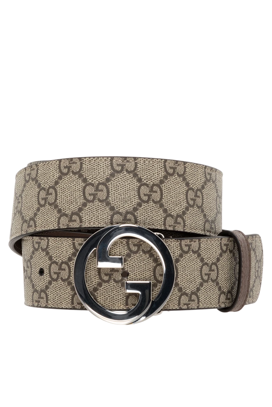 Gucci ремінь з орнаментом gg та пряжкою у вигляді букв g 185524 - фото 1