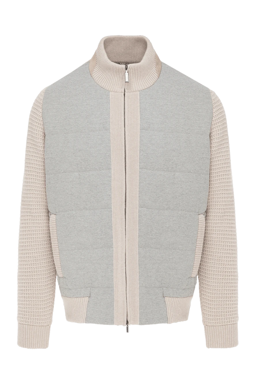 Zilli кашемірова куртка бомбер сіра чоловіча 185619 - фото 1