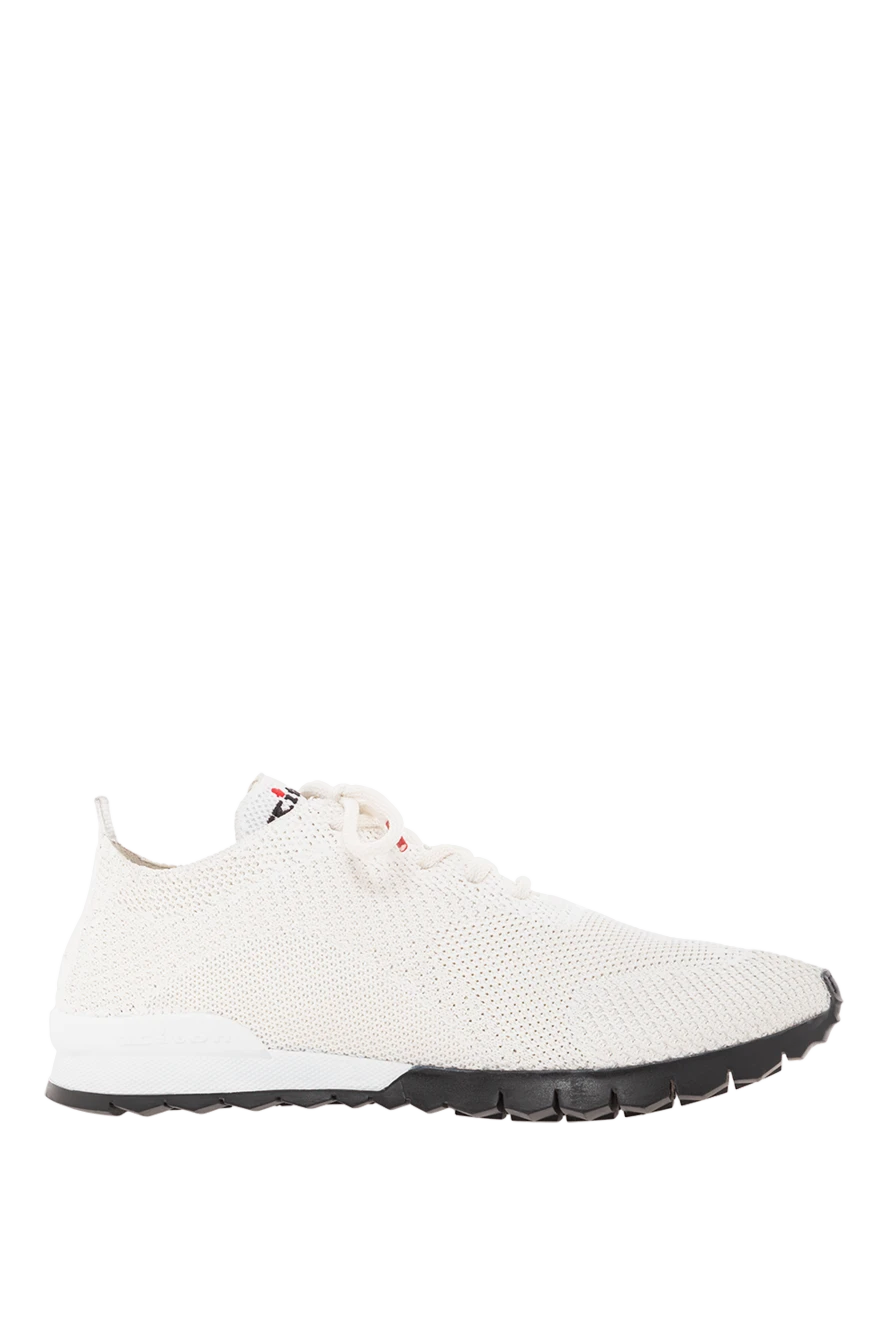 Kiton білі кросівки з текстилю, що дихає, з чорною підошвою. 185718 - фото 1