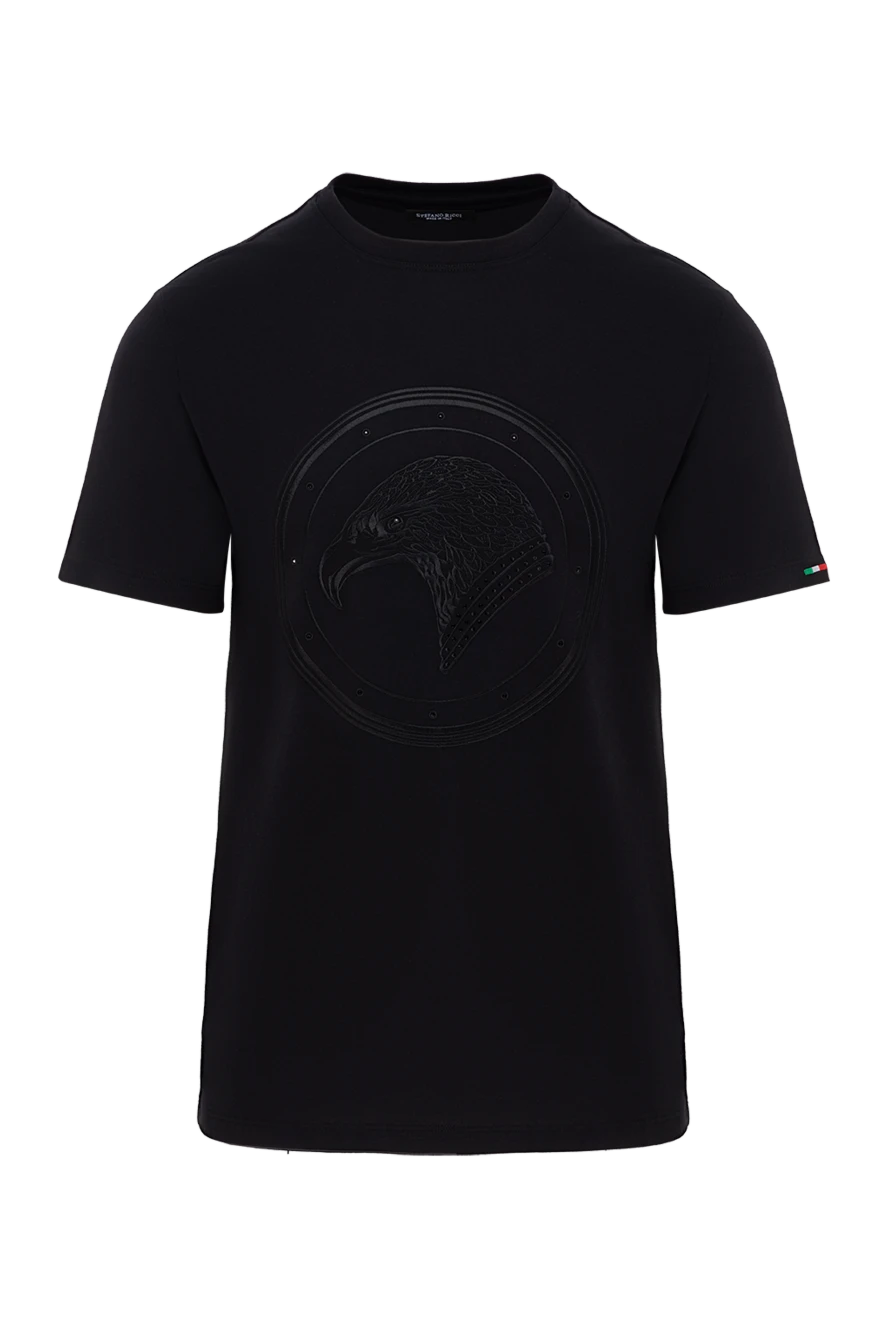 Stefano Ricci men's cotton t-shirt with logo black 185769 - photo 1