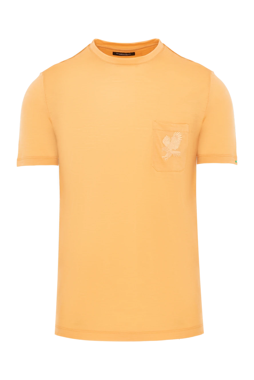 Stefano Ricci men's cotton yellow t-shirt with logo 185771 - photo 1