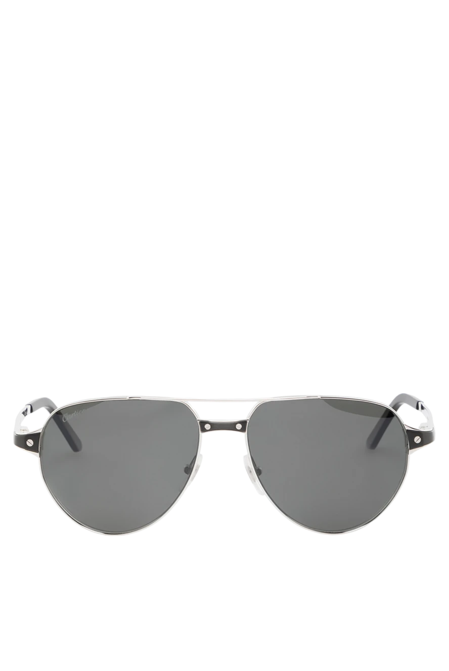 Cartier солнцезащитные очки pilot серые металические 186004 - фото 1