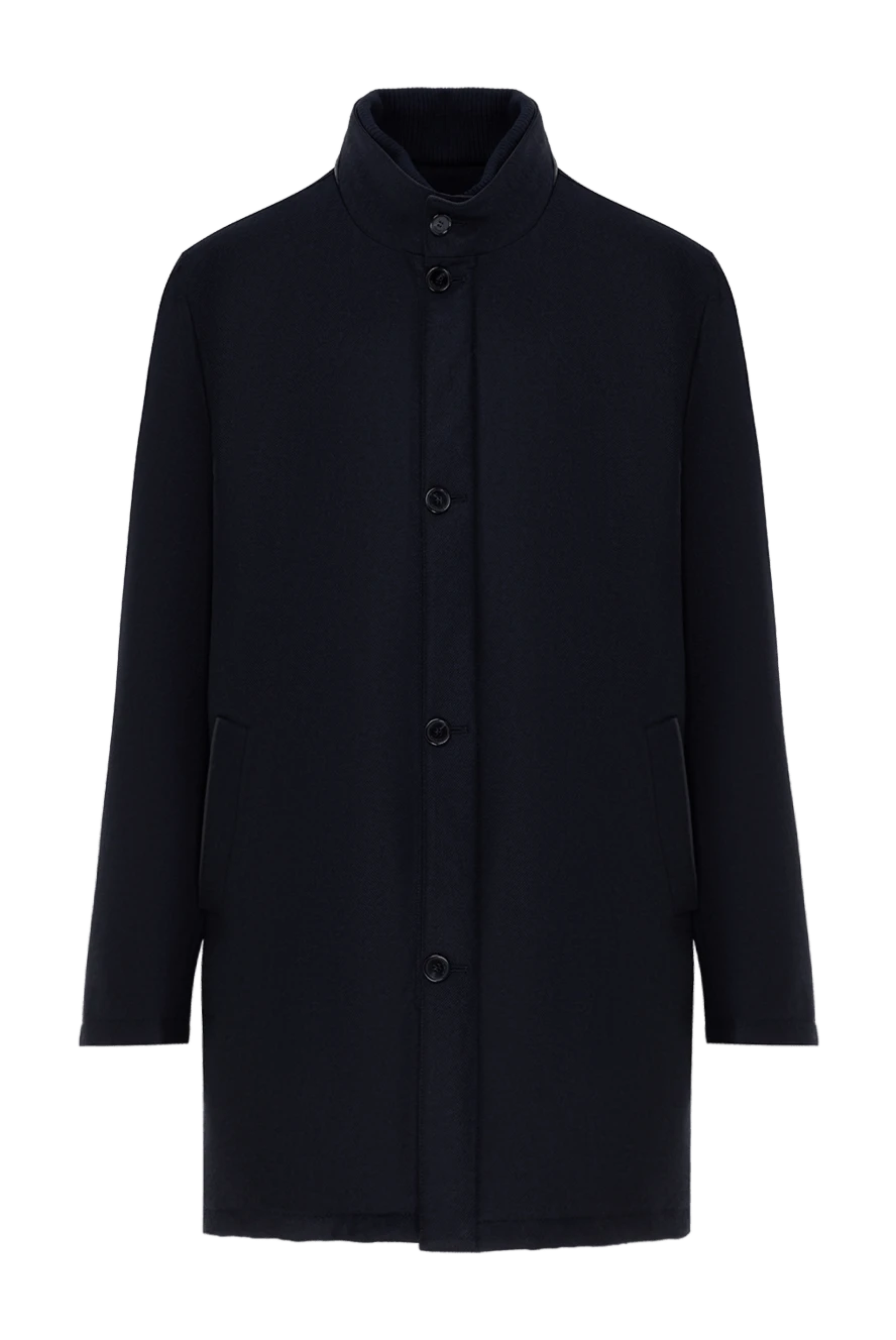 Enrico Mandelli warm men's jacket made of wool and cashmere, blue 186045 - photo 1