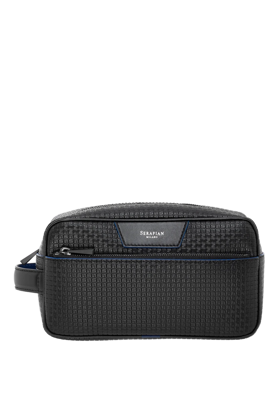 Serapian toiletry bag made of genuine leather with stepan coating, black 186076 - photo 1