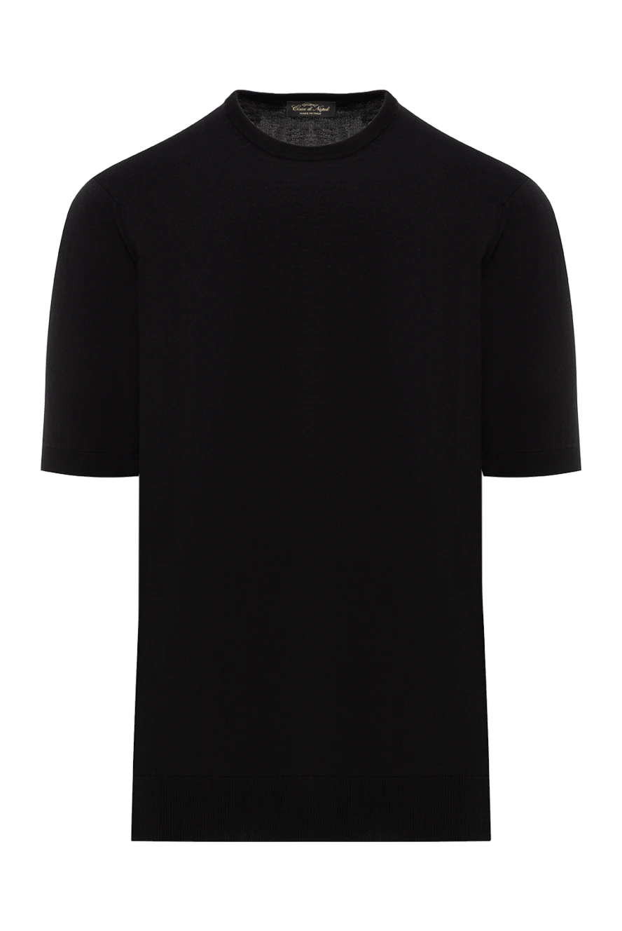 Cesare di Napoli jumper with short sleeves, black, cotton 186215 - photo 1