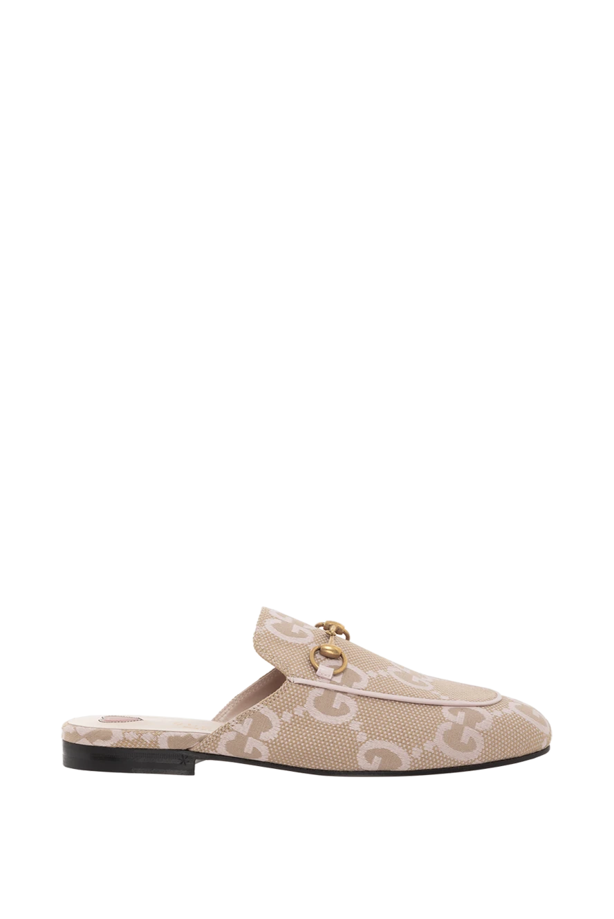 Gucci бежеві мюлі princetown horsebit 186282 - фото 1