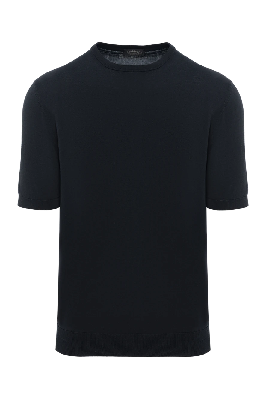 Cesare di Napoli a simple black jumper with short sleeves for men (markdown) 197024 - photo 1