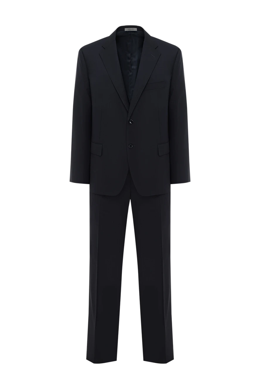 Corneliani суворий костюм із вовни з прямими брюками та однобортним піджаком 186555 - фото 1