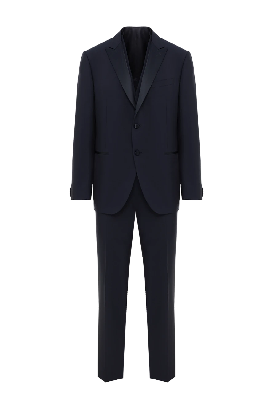 Corneliani синій чоловічий смокінг із вовни 186562 - фото 1