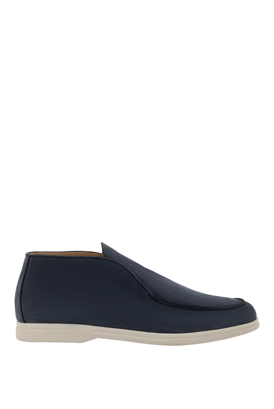 Corneliani лофери-напівчеревики з нубуку сині чоловічі 186569 - фото 1