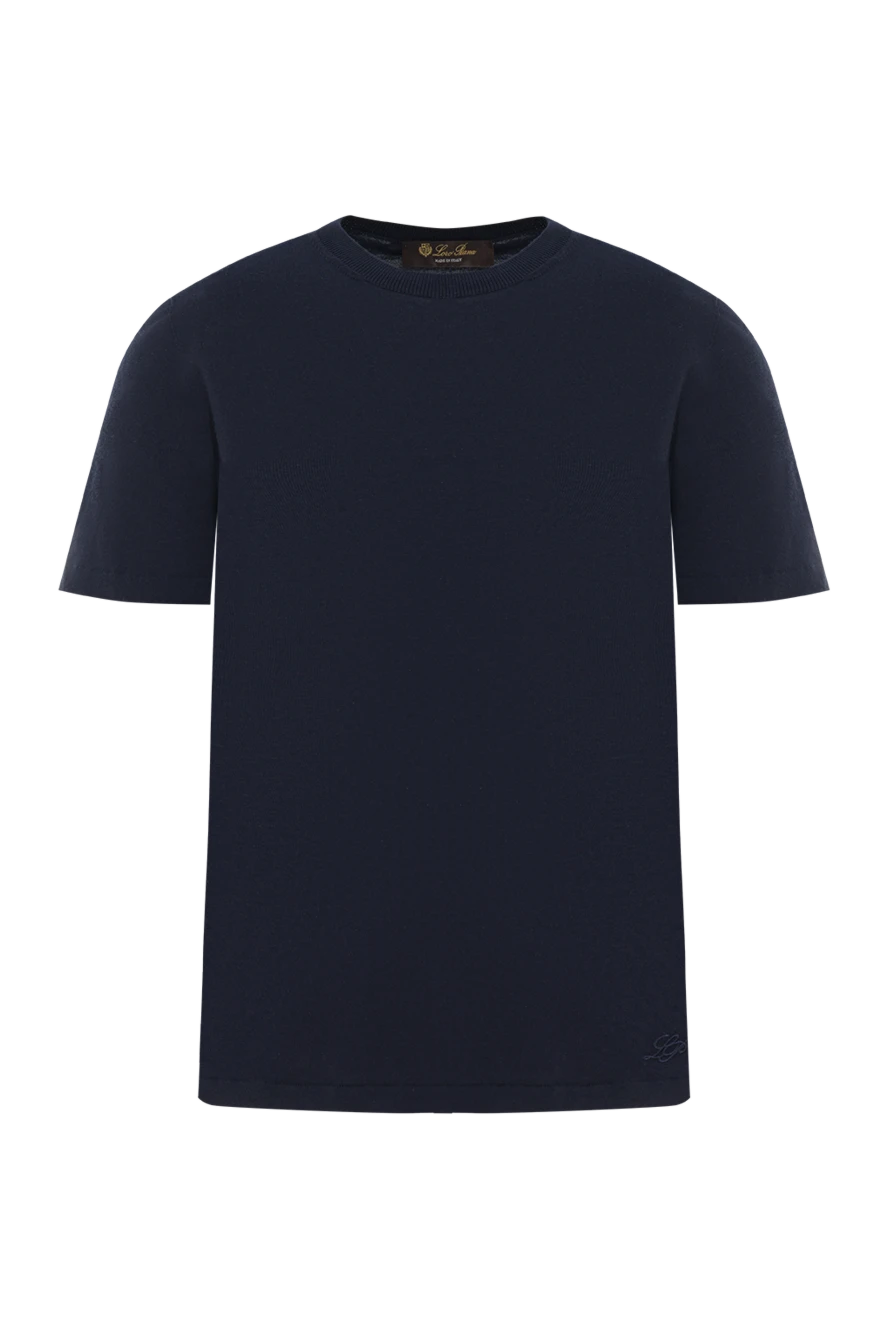 Loro Piana women's blue cotton t-shirt with logo 186710 - photo 1