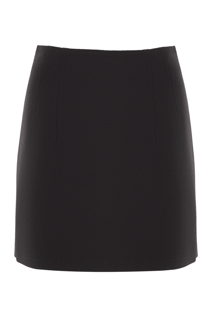 Fleur de Paris mini skirt black with a laconic cut and smooth texture 186746 - photo 1