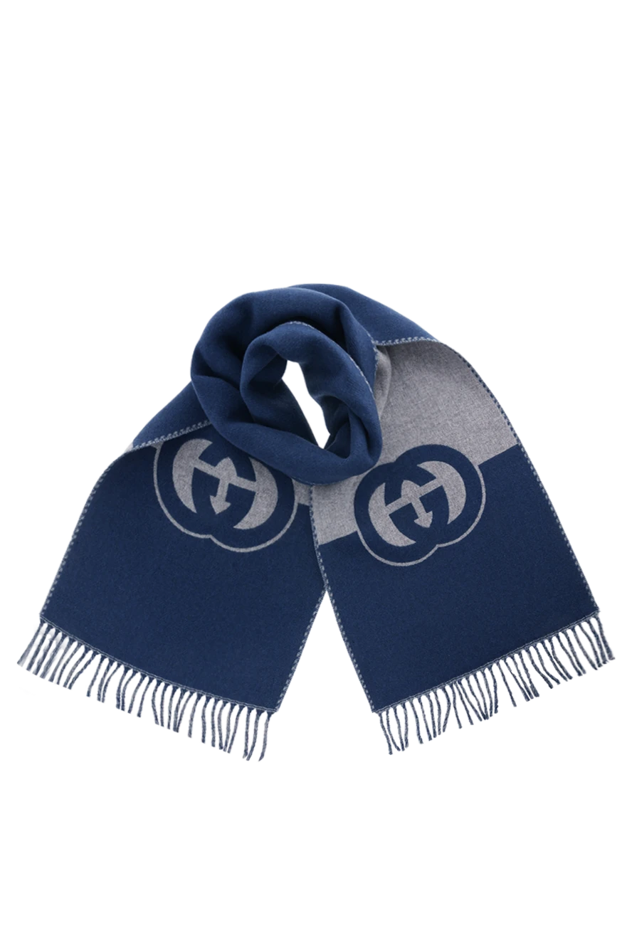 Gucci шарф з вовни та кашеміру з переплетеними літерами g 186754 - фото 1