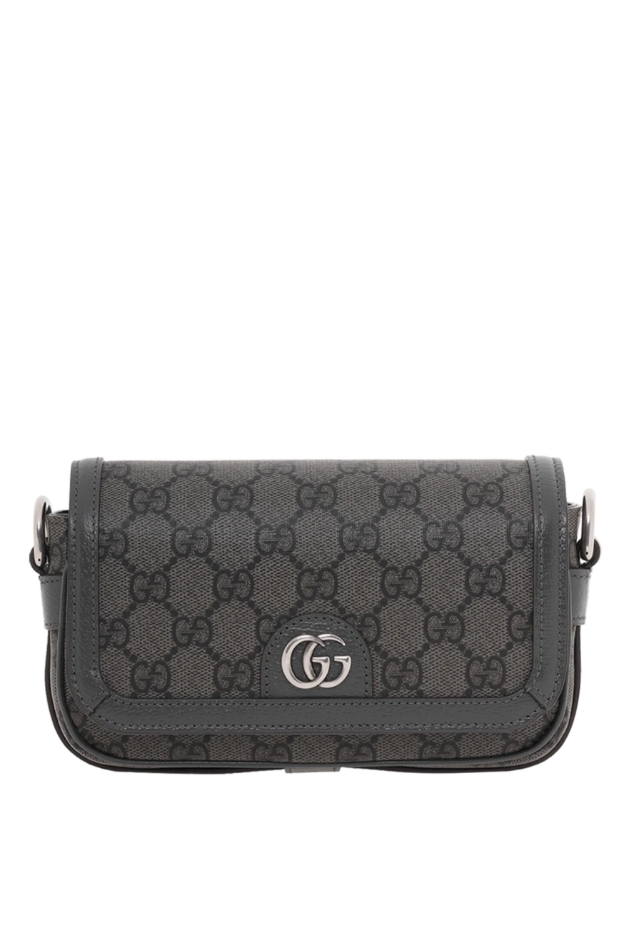 Gucci мужская мини-сумка gucci ophidia gg monogram серая 186761 - фото 1