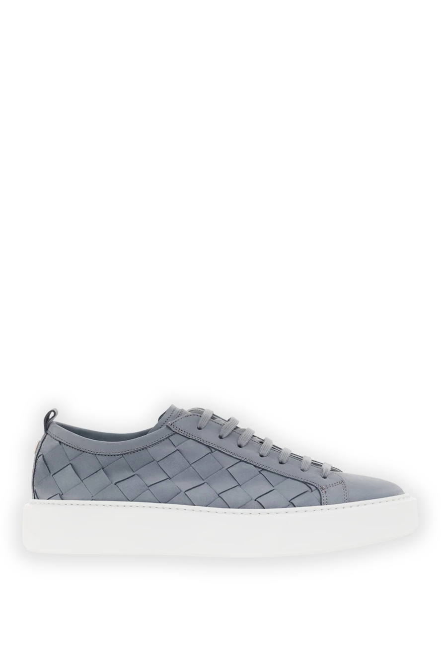 Barrett кросівки із плетеної телячої шкіри сірі чоловічі 186926 - фото 1