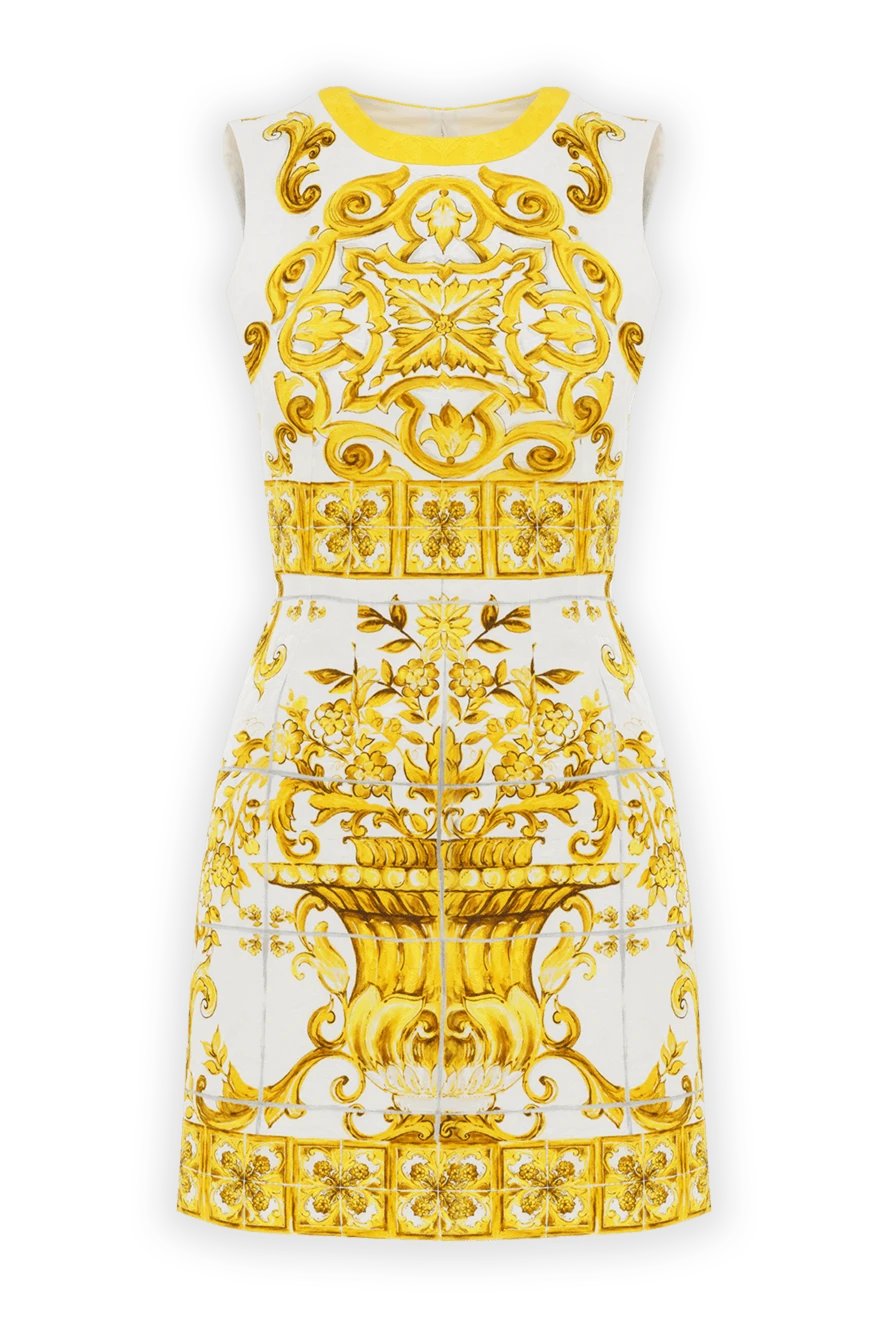 Dolce & Gabbana міні-сукня з шовку без рукавів з майоліковою печаткою 187084 - фото 1