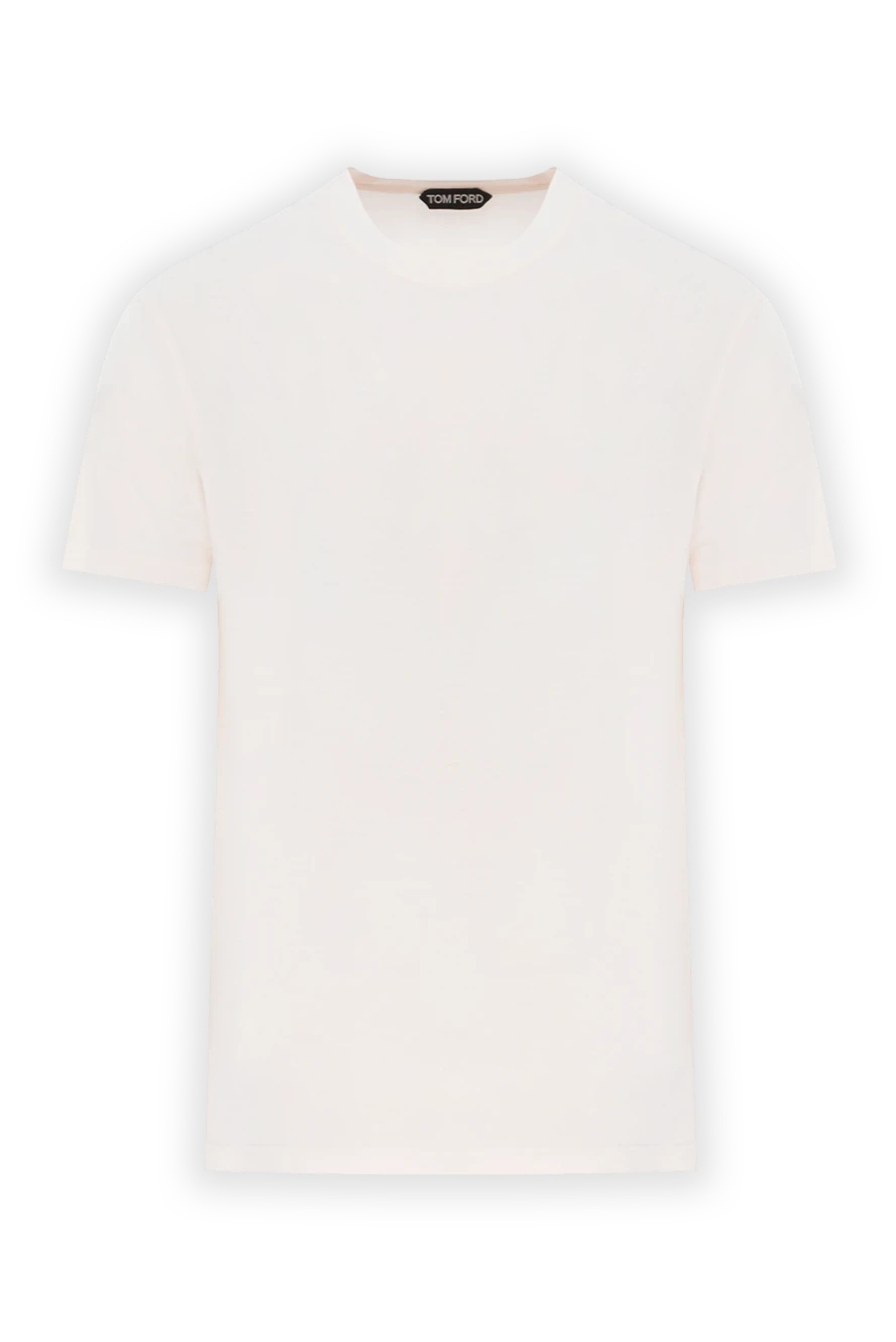 Tom Ford однотонна футболка з бавовни з ліоцеллом біла 187100 - фото 1