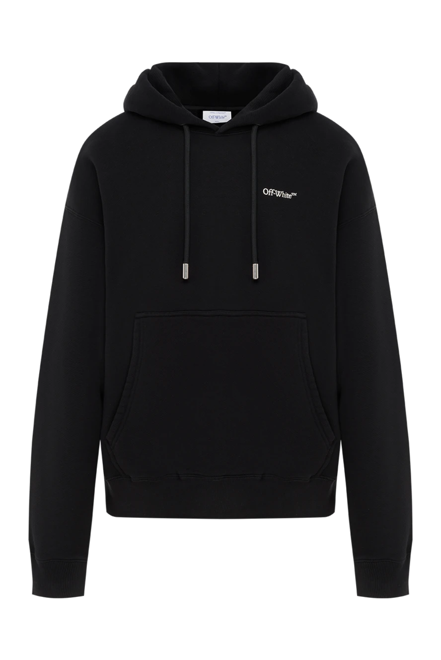 Off-White мужское худи из мягкого трикотажа с капюшоном и карманом кенгуру 187238 - фото 1