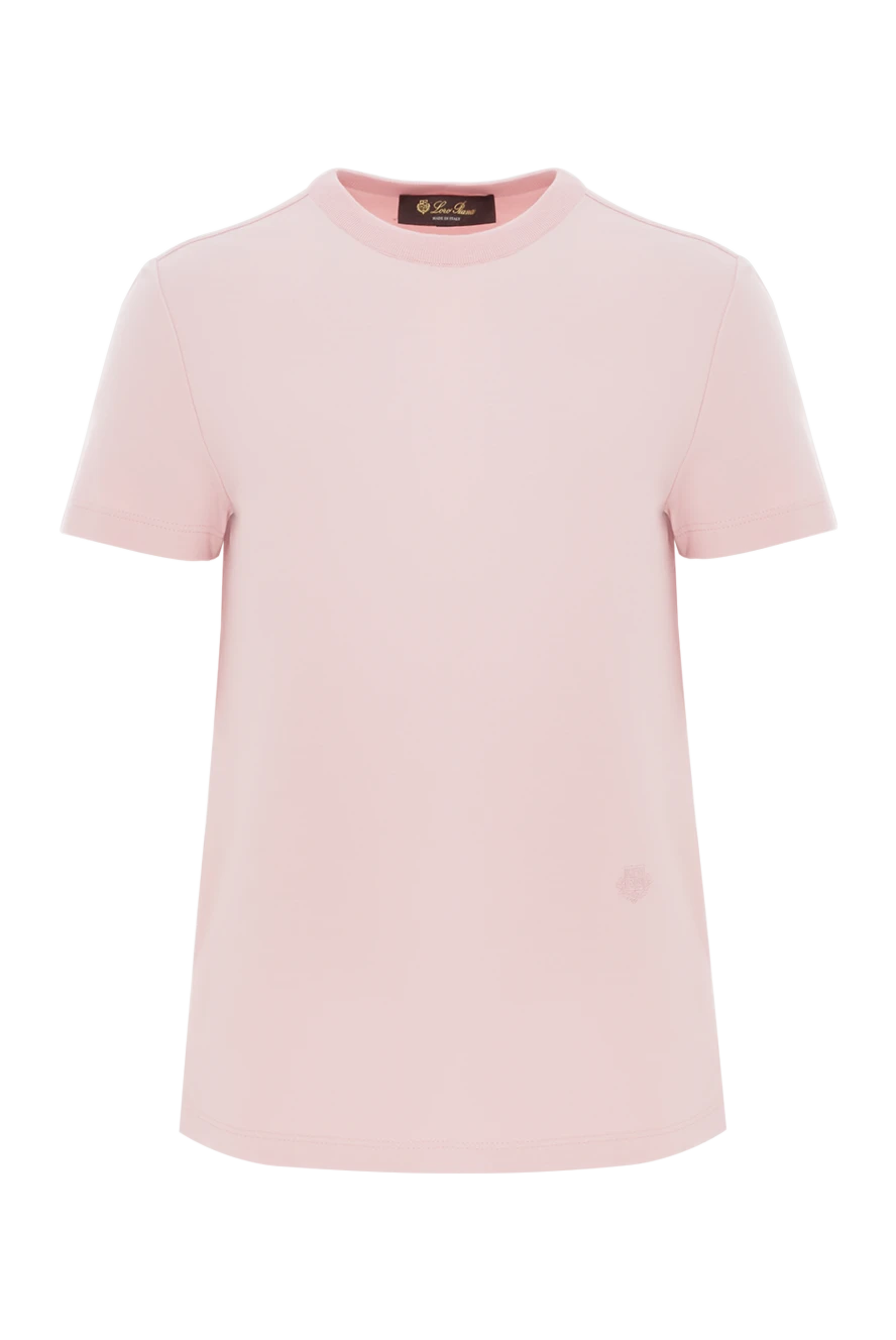 Loro Piana футболка my-t из чистого хлопкового джерси розовая 187454 - фото 1