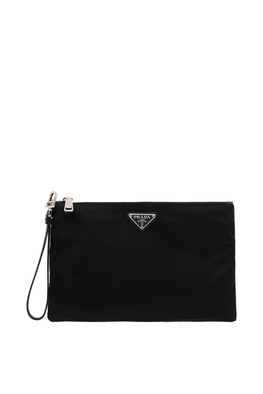 Prada men's cosmetic bag made of re-nylon and saffiano leather, black 187472 - photo 1
