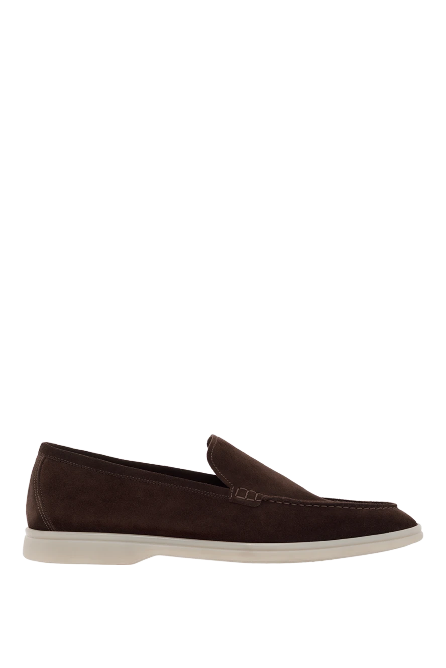 Cesare di Napoli brown italian men's loafers made of suede 187527 - photo 1
