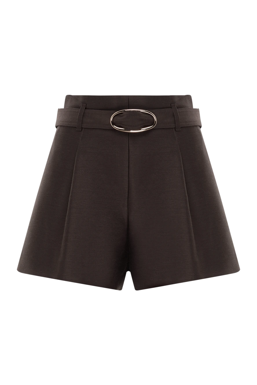Zimmermann шорты tailored в цвете espresso женские из шерсти и шелка 187596 - фото 1