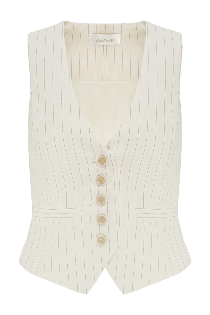 Zimmermann women's vest with buttons, beige stripes 187624 - photo 1