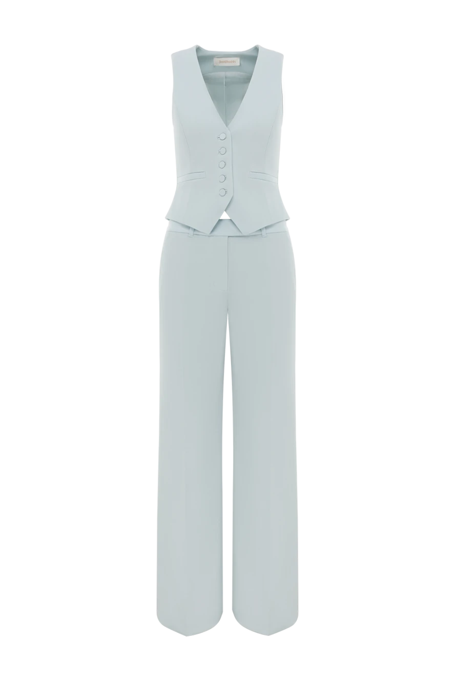 Zimmermann vest with tuxedo pants illuminate blue women's 187626 - photo 1