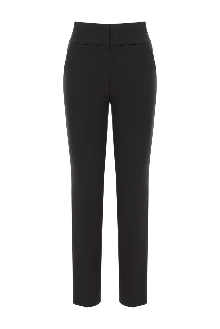 Peserico плотные брюки из хлопка и вискозы черные женские 187668 - фото 1