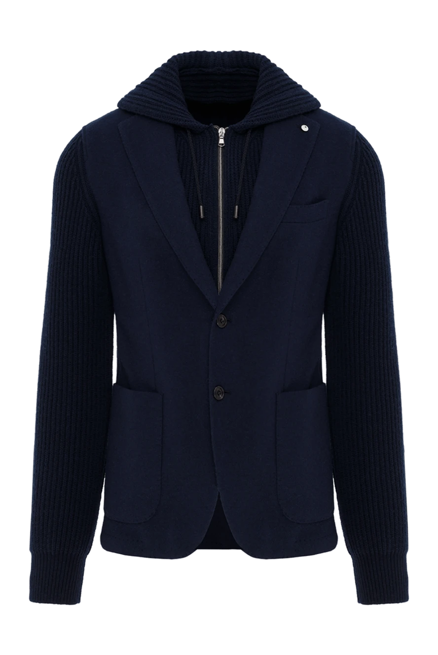 Lubiam пиджак шерстяной с капюшоном и объёмной трикотажной текстурой 187721 - фото 1