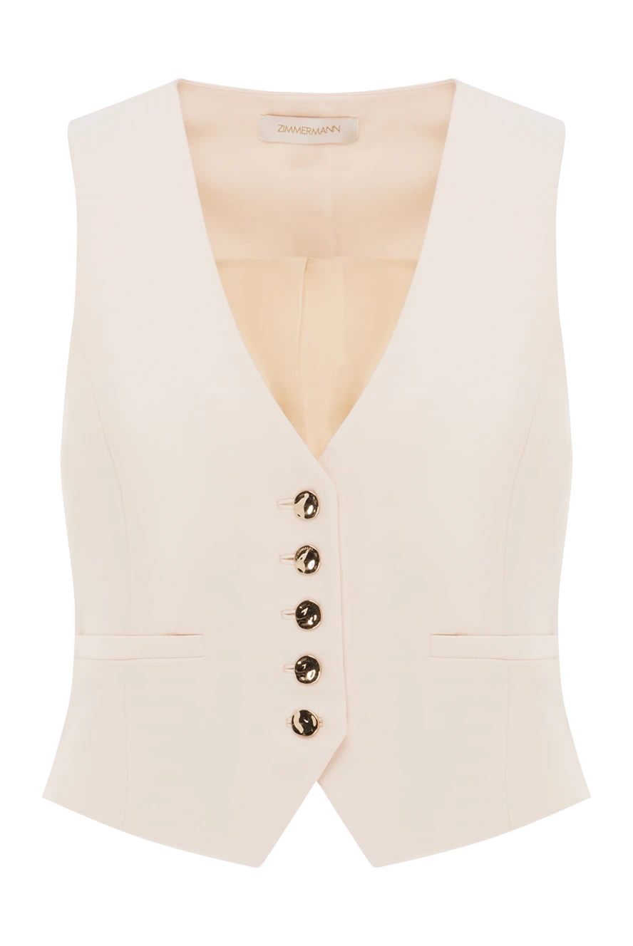 Zimmermann women's beige wool and silk vest 187759 - photo 1