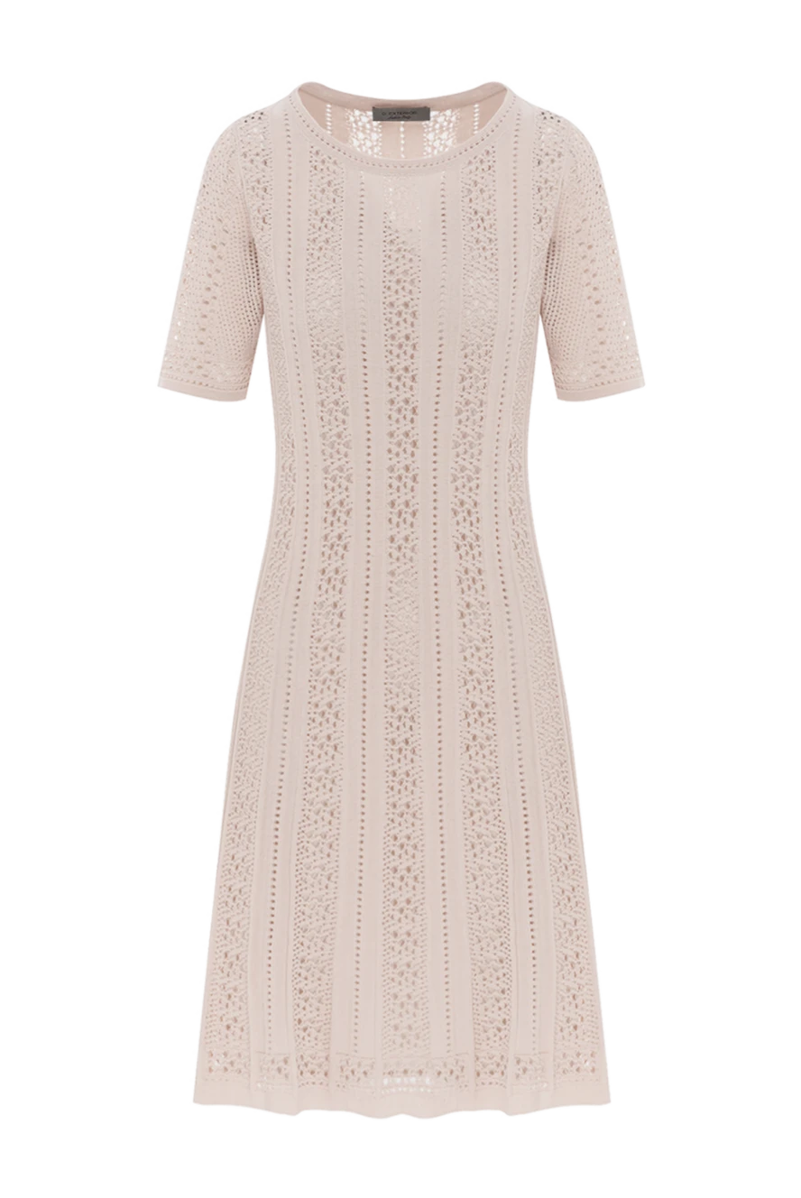 D.Exterior бежева сукня з ажурними деталями з бавовни 187768 - фото 1