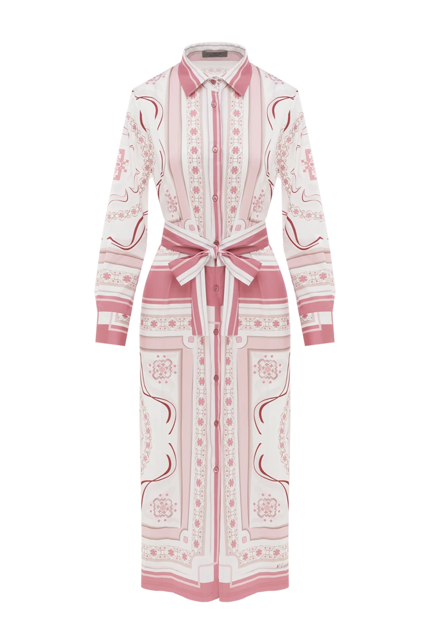 D.Exterior dress with graphic print and pink belt 187773 - photo 1