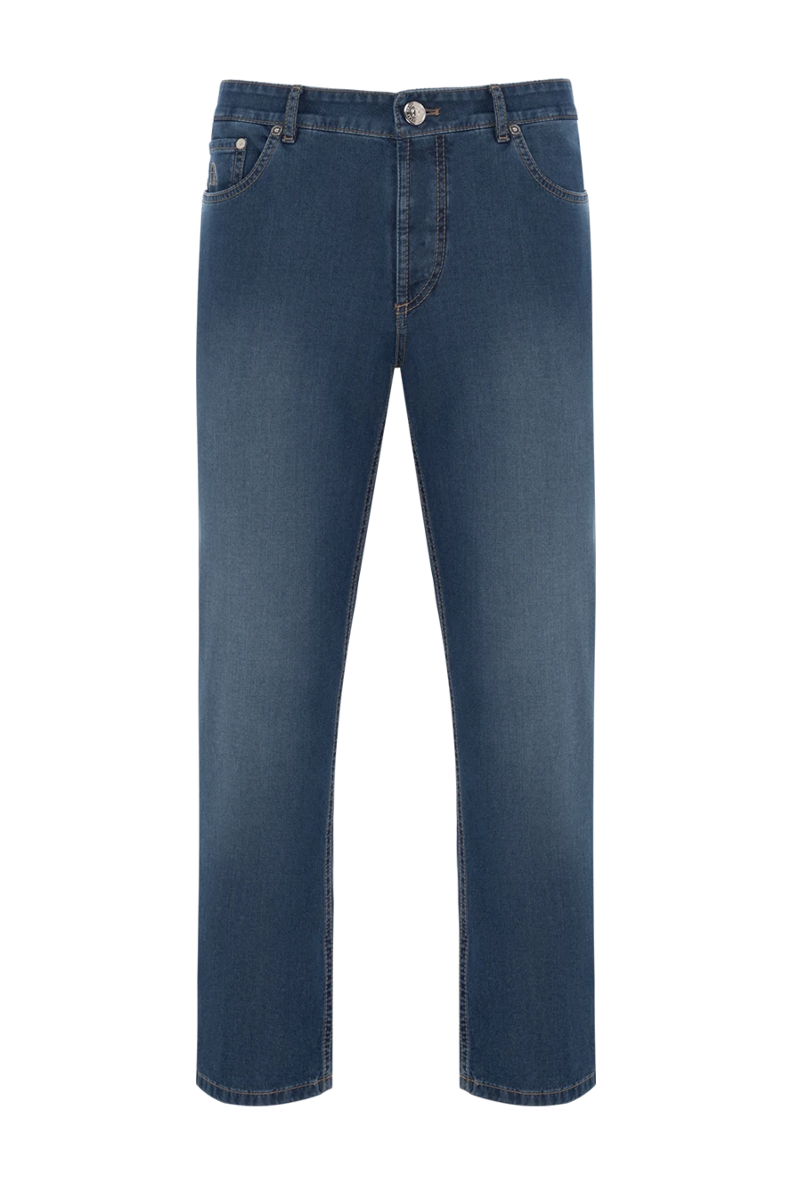 Brunello Cucinelli men's classic blue jeans with added silk 187880 - photo 1
