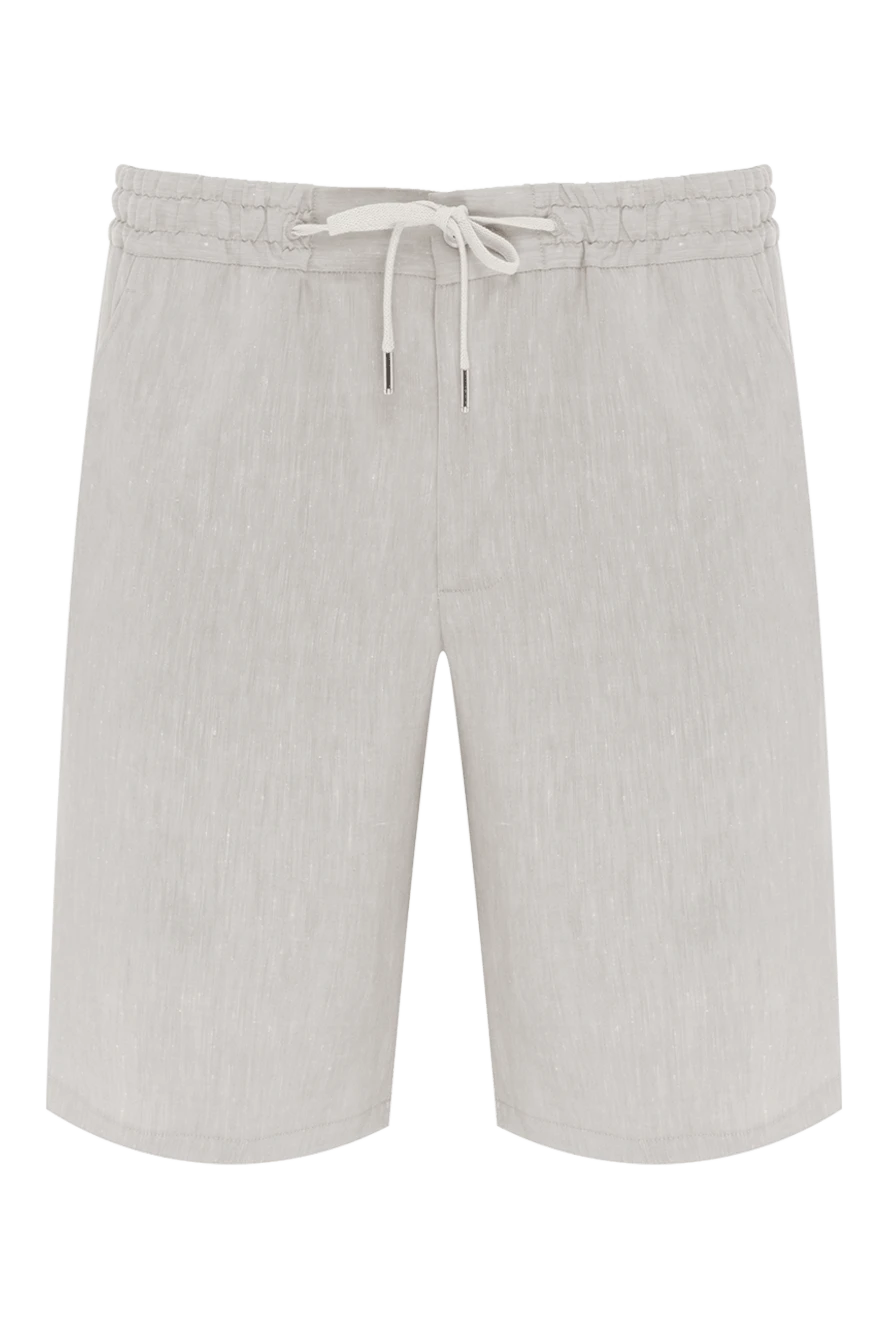 Cesare di Napoli літні чоловічі шорти світло-сірі на куліску 188006 - фото 1