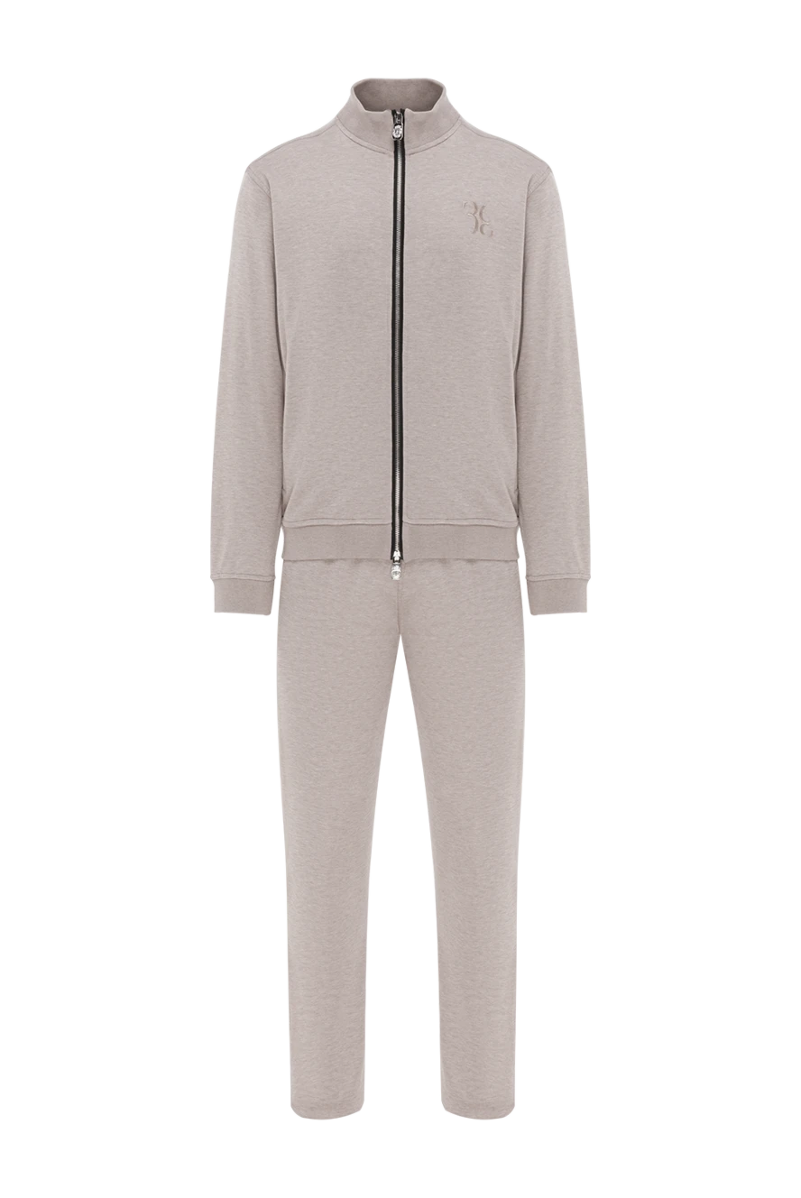 Billionaire beige men's sports suit with logo embroidery 188027 - photo 1